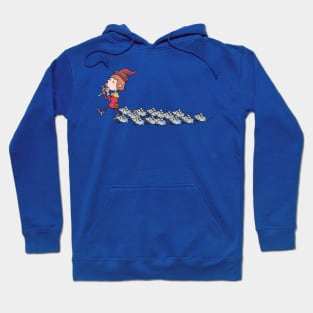 boy plays the magic flute and the mice that follow him Hoodie